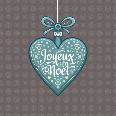 Fransız Merry Christmas Joyeux Noel. Tebrik kartı