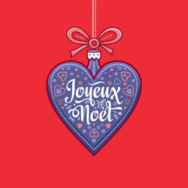 Fransız Merry Christmas Joyeux Noel. Tebrik kartı