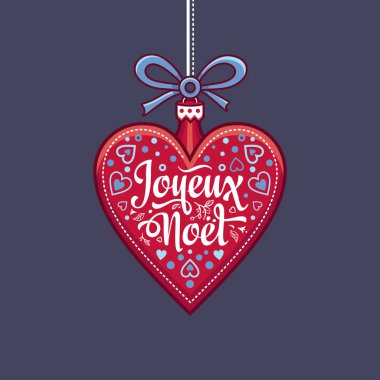 Kış arka plan. Noel kartı Joyeux Noel.