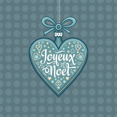 Fransız Merry Christmas Joyeux Noel. Tebrik kartı