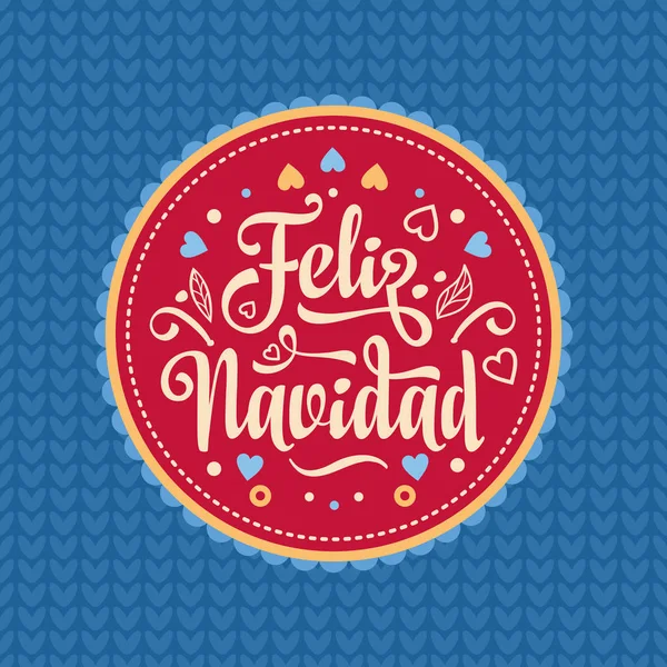 Feliz navidad. Noel kartı. İspanyolca dil