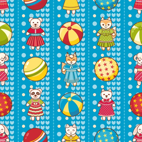 Child toy seamless pattern. Design element for postcard, banner, flyer — Stock Vector