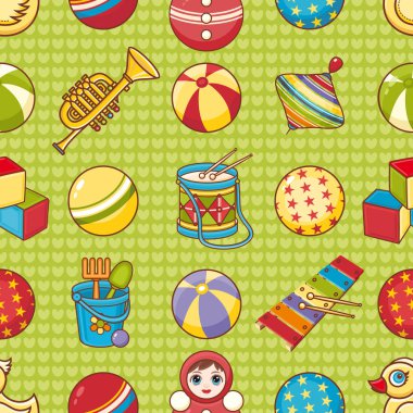 Çocuk oyuncak seamless modeli. Tasarım öğesi 