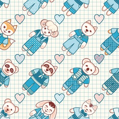 Çocuk oyuncak seamless modeli. Tasarım öğesi 