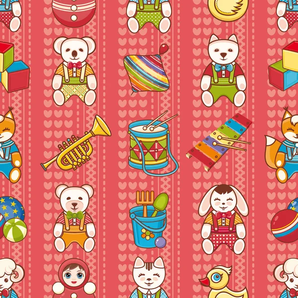 Child toy seamless pattern. Design element — Stock Vector