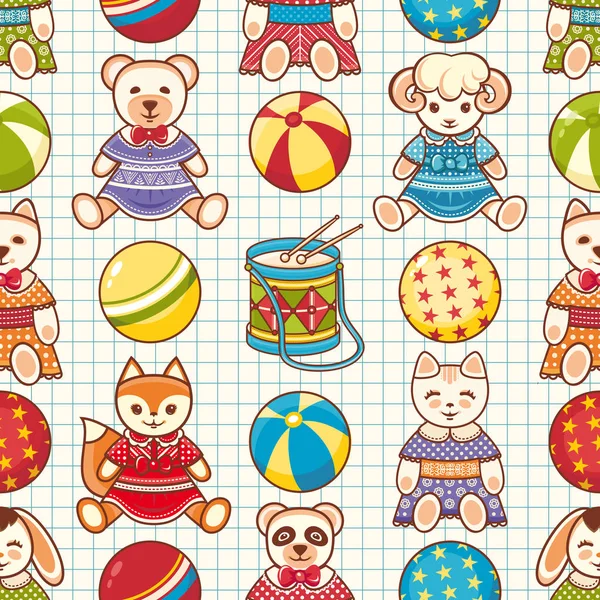 Çocuk oyuncak seamless modeli. Tasarım öğesi 