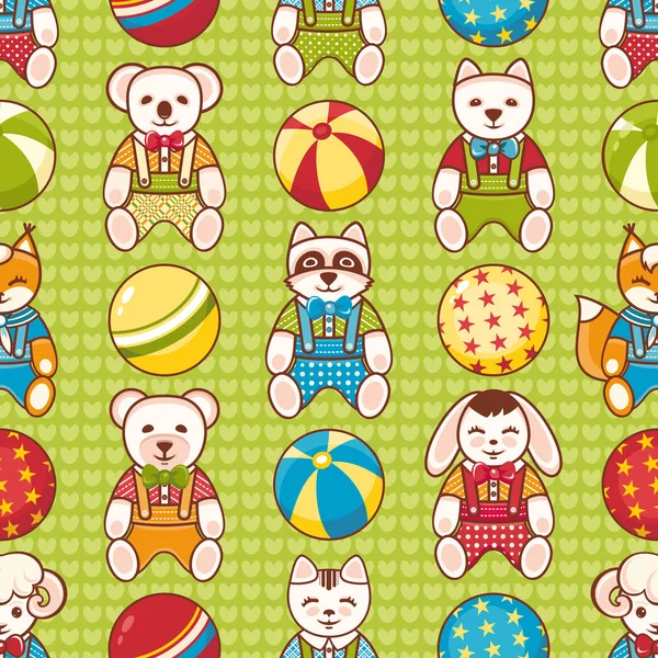 Çocuk oyuncak seamless modeli. Kartpostal, afiş, el ilanı için tasarım öğesi