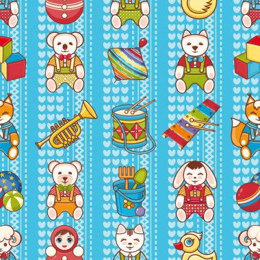 Çocuk oyuncak seamless modeli. Tasarım öğesi 