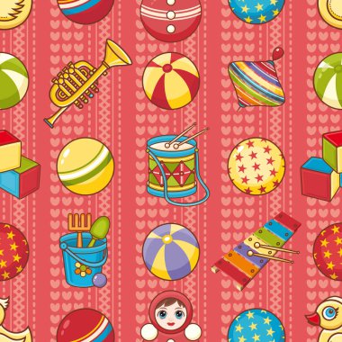 Çocuk oyuncak seamless modeli. Tasarım öğesi 