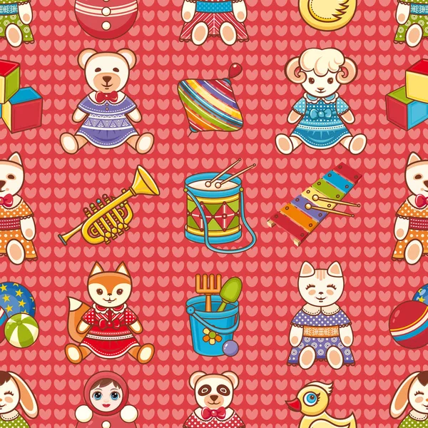 Child toy seamless pattern. Design element — Stock Vector