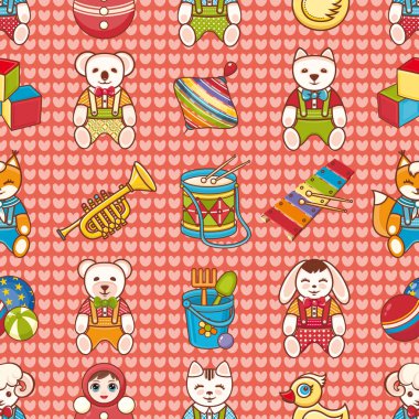 Çocuk oyuncak seamless modeli. Tasarım öğesi 