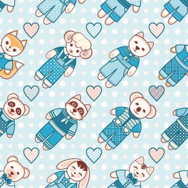 Çocuk oyuncak seamless modeli. Tasarım öğesi 