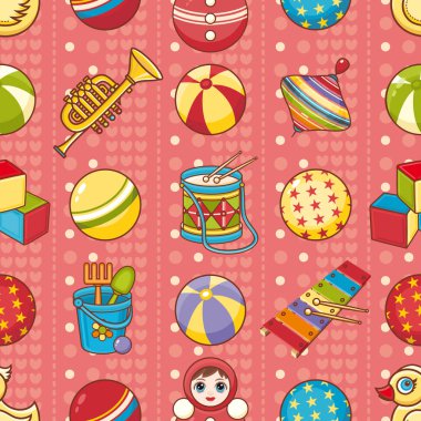 Çocuk oyuncak seamless modeli. Tasarım öğesi 