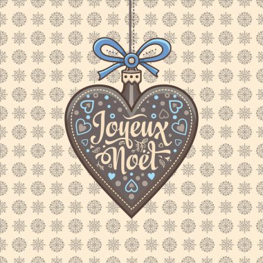 Noel kartı. Joyeux Noel. Tatil arka plan.