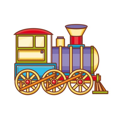 Vintage tren vektör simgesi.