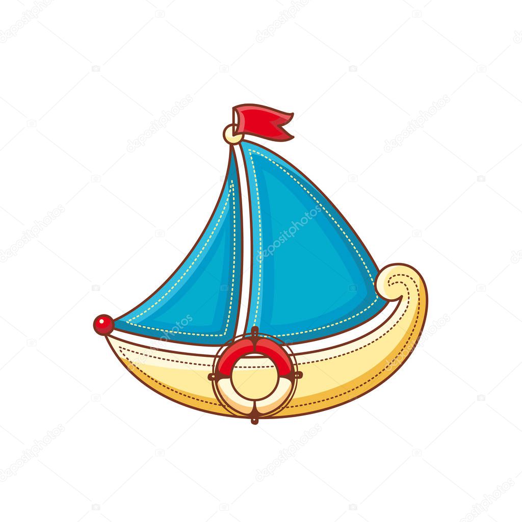 little sailboat. Children's toy. 