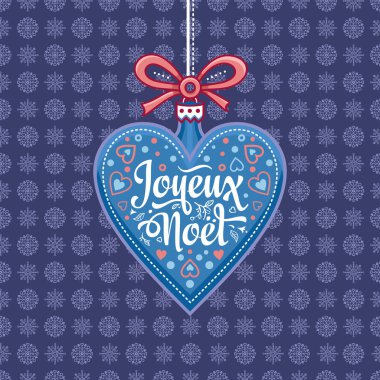 Tatil arka plan. Noel kartı Joyeux Noel. 