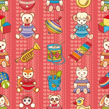 Çocuk oyuncak seamless modeli. Tasarım öğesi 