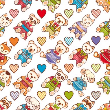 Çocuk oyuncak seamless modeli. Tasarım öğesi 