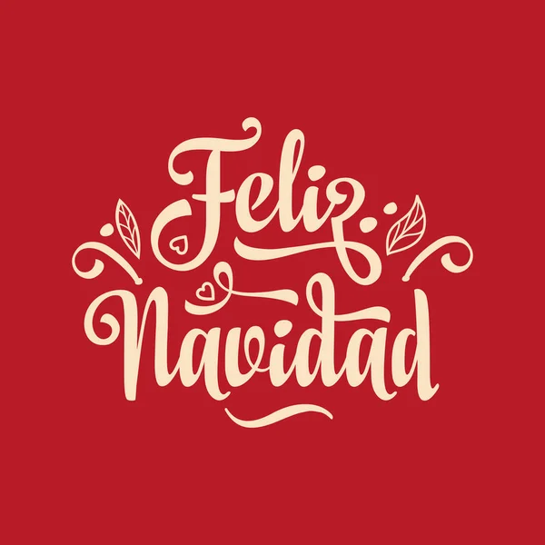 Feliz Navidad. Cartão de Natal no idioma espanhol . Ilustrações De Stock Royalty-Free