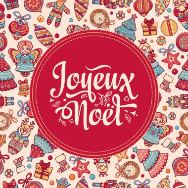 Tatil arka plan. Noel kartı Joyeux Noel.