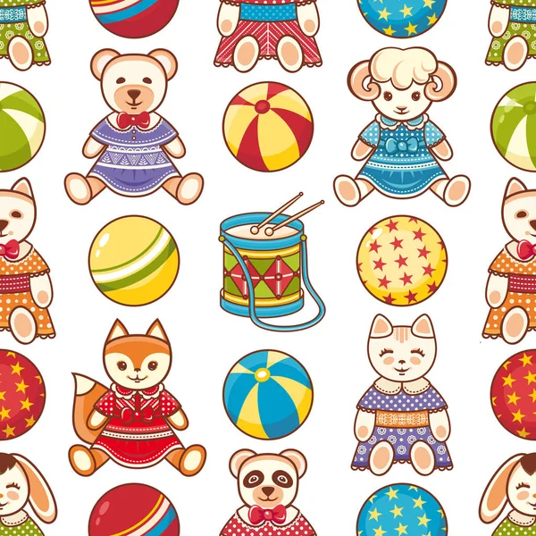 Child toy seamless pattern. Design element — Stock Vector