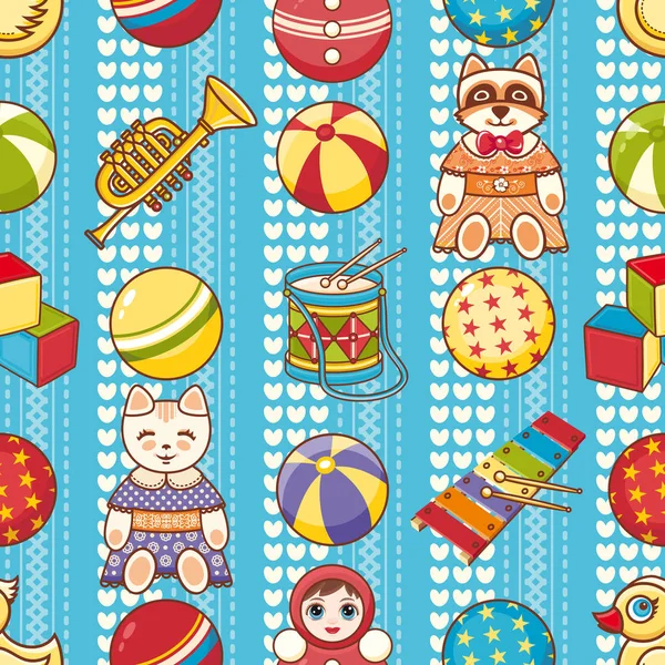 Child toy seamless pattern. Design element — Stock Vector