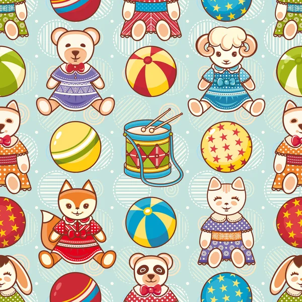 Child toy seamless pattern. Design element — Stock Vector