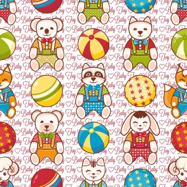 Çocuk oyuncak seamless modeli. Tasarım öğesi