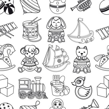 çocuk oyuncak seamless modeli. 