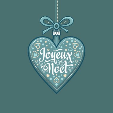 Fransız Merry Christmas Joyeux Noel. Tebrik kartı