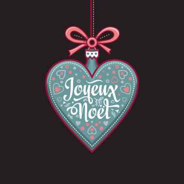 Fransız Merry Christmas Joyeux Noel. Tebrik kartı