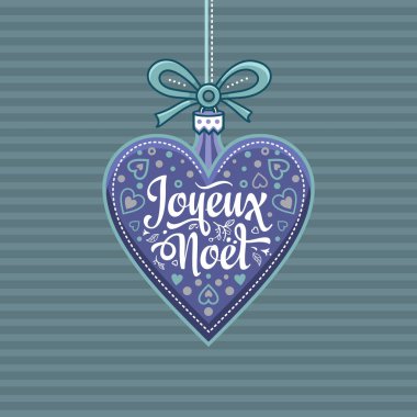 Fransız Merry Christmas Joyeux Noel. Tebrik kartı