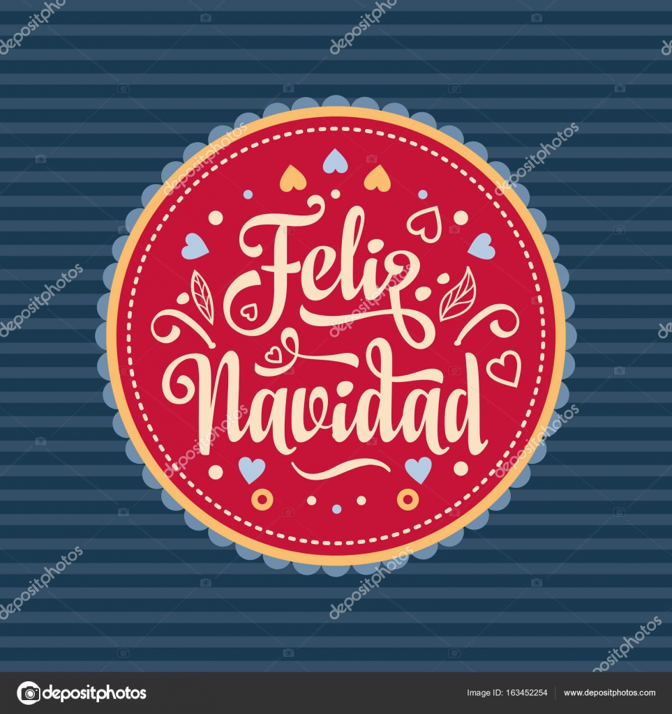 Feliz Navidad Scheda Di Natale Lingua Spagnola Vettoriali Stock C Zzn