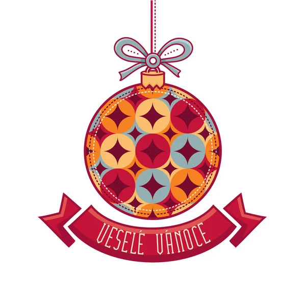 Czech language. Vesele Vanoce. Christmas message.