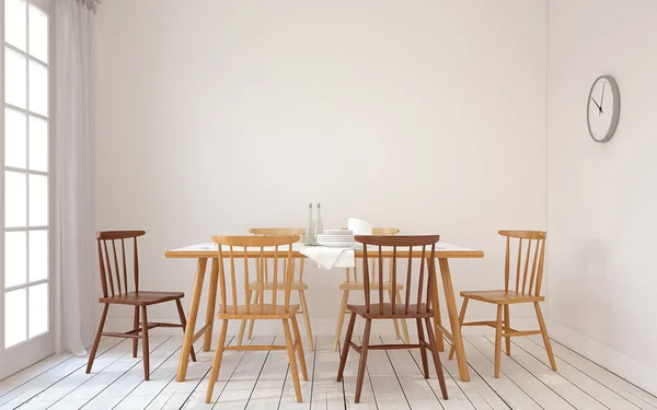 Ruang makan interior.3d render . — Stok Foto