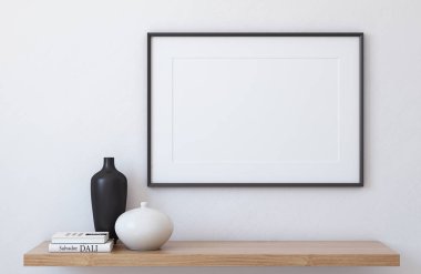 Çerçeve mockup. 3D render.