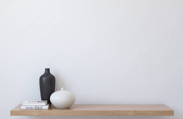 Interior mockup. 3d render.