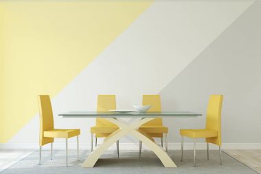 Yemek odası interior.3d render.