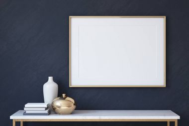 Çerçeve mockup. 3D render.