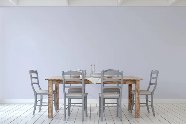 Sala de jantar interior.3d render . — Fotografia de Stock