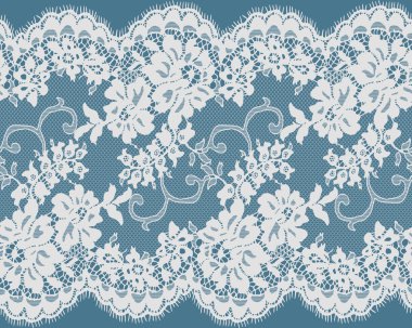 Kesintisiz beyaz vektör dantel modeli