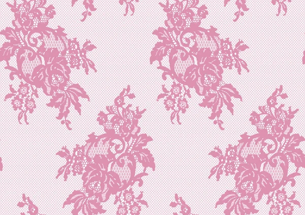 Seamless Pink Vector Lace Pattern — Stock Vector