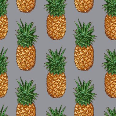 Sorunsuz Vecor ananas desen