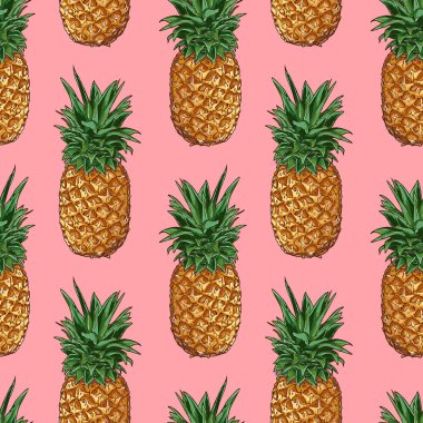 Sorunsuz Vecor ananas desen