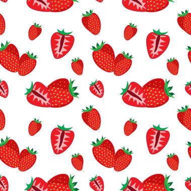 Sorunsuz vektör çilek deseni
