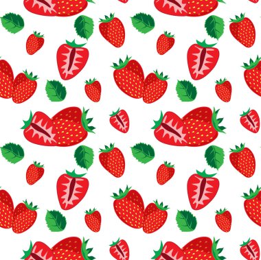 Sorunsuz vektör çilek deseni