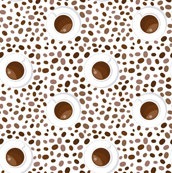 Modèle de café vectoriel sans couture — Image vectorielle