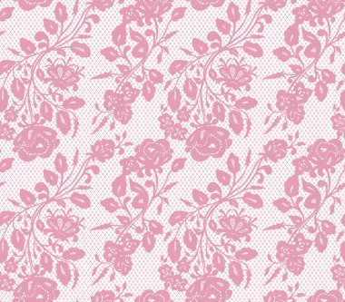 Sorunsuz pembe vektör dantel modeli