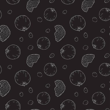 Kesintisiz anahat vektör nar desen